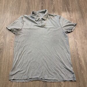 John Varvatos Men's Shirt Enzo Short Sleeve Crew T-Shirt Collar Grey Size L